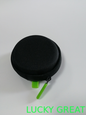 customized mini portable PU leather  EVA earphone case pouch bag hard shell zipper case