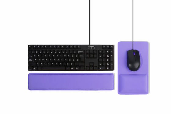 Ergonomic design cooling gel-infused memory foam wrist rest for the full size keyboard to reduce press of wrist hand