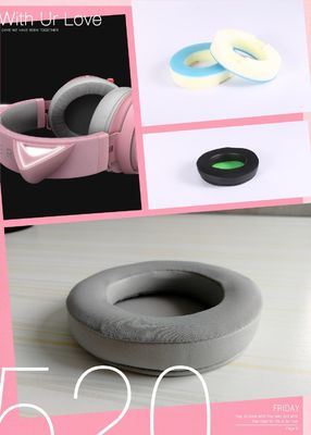 Cooling gel-infused memory foam ear cushion black or grey colour for the gaming headphone