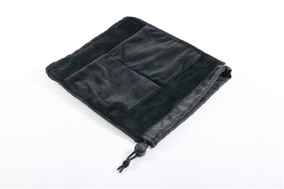 new black mini hard headphone case portable earbuds pouch box PU leather earphone storage bag