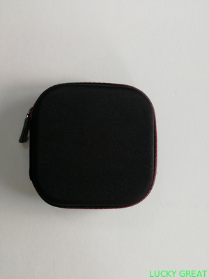 customized mini portable waterproof travel leather PU EVA earphone case pouch bag hard shell zipper case