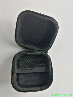 customized mini portable waterproof travel leather PU EVA earphone case pouch bag hard shell zipper case