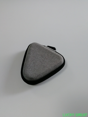 customized mini portable PU leather  EVA earphone case pouch bag hard shell zipper case