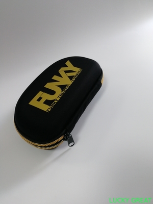 customized mini portable PU leather  EVA earphone case pouch bag hard shell zipper case
