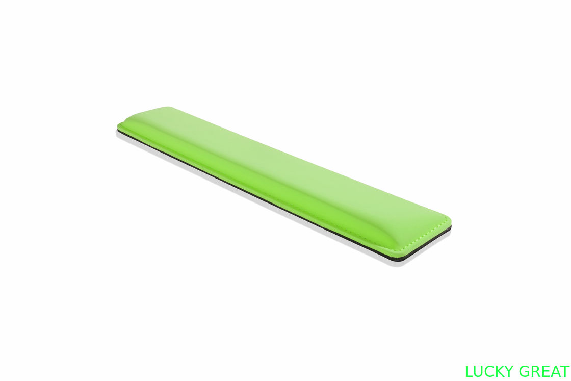 Ergonomic design cooling gel-infused memory foam wrist rest for the full size keyboard to reduce press of wrist hand