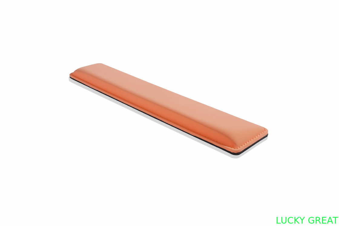 Ergonomic design cooling gel-infused memory foam wrist rest for the full size keyboard to reduce press of wrist hand
