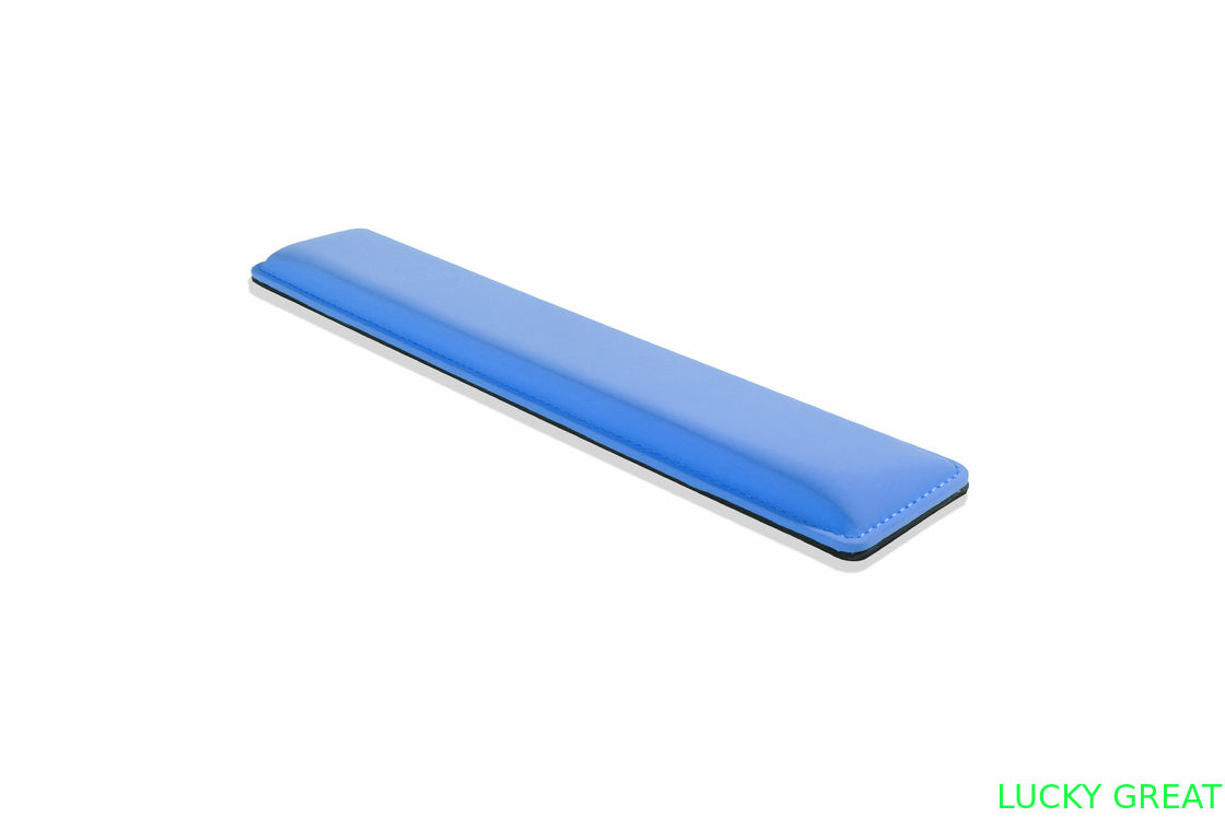Ergonomic design cooling gel-infused memory foam wrist rest for the full size keyboard to reduce press of wrist hand