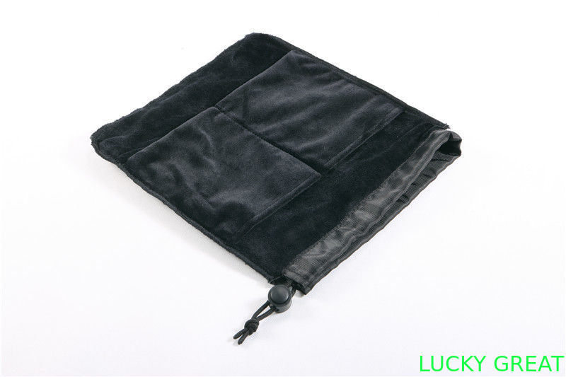 new black mini hard headphone case portable earbuds pouch box PU leather earphone storage bag