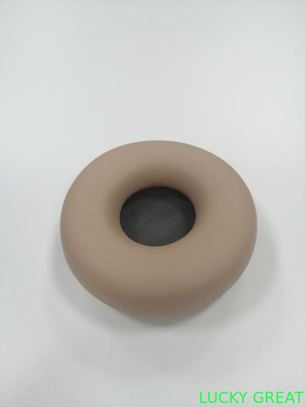 PU protein leather ear cushion brown colour accessories  for the headphone  wired earphones blue tooth headphone