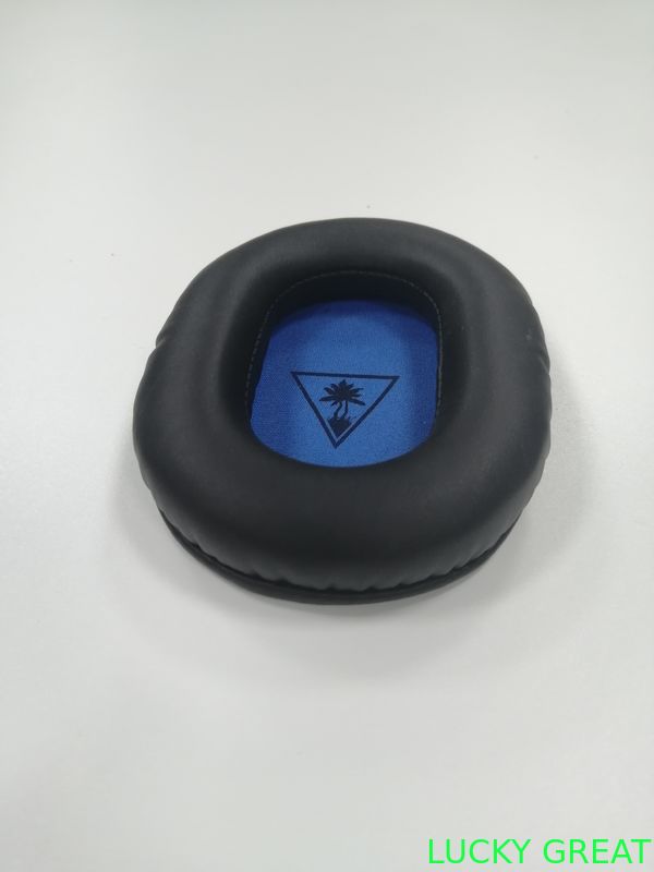 PU protein leather ear cushion black color  for the accessories  headphone  wired earphones blue tooth headphone