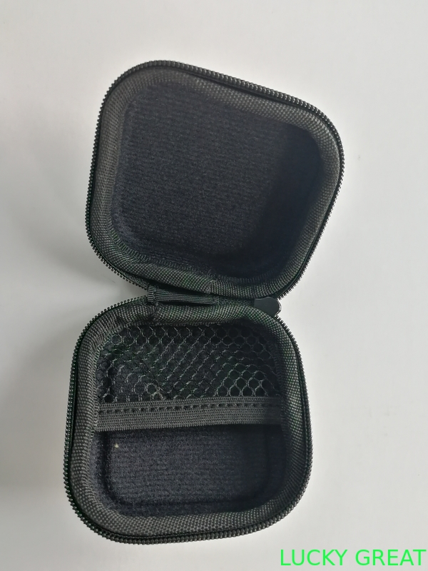 customized mini portable waterproof travel leather PU EVA earphone case pouch bag hard shell zipper case